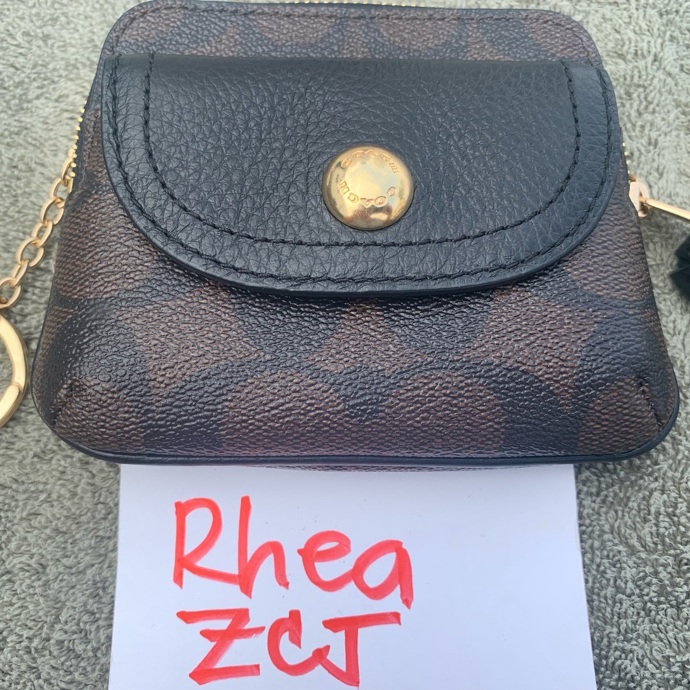 COACH Pennie Card Case In Signature Canvas